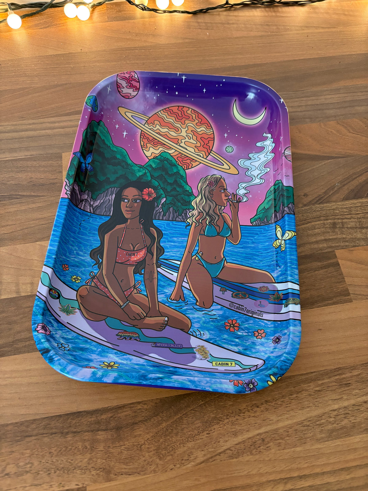 Cabin 7 cosmic surfers rolling tray