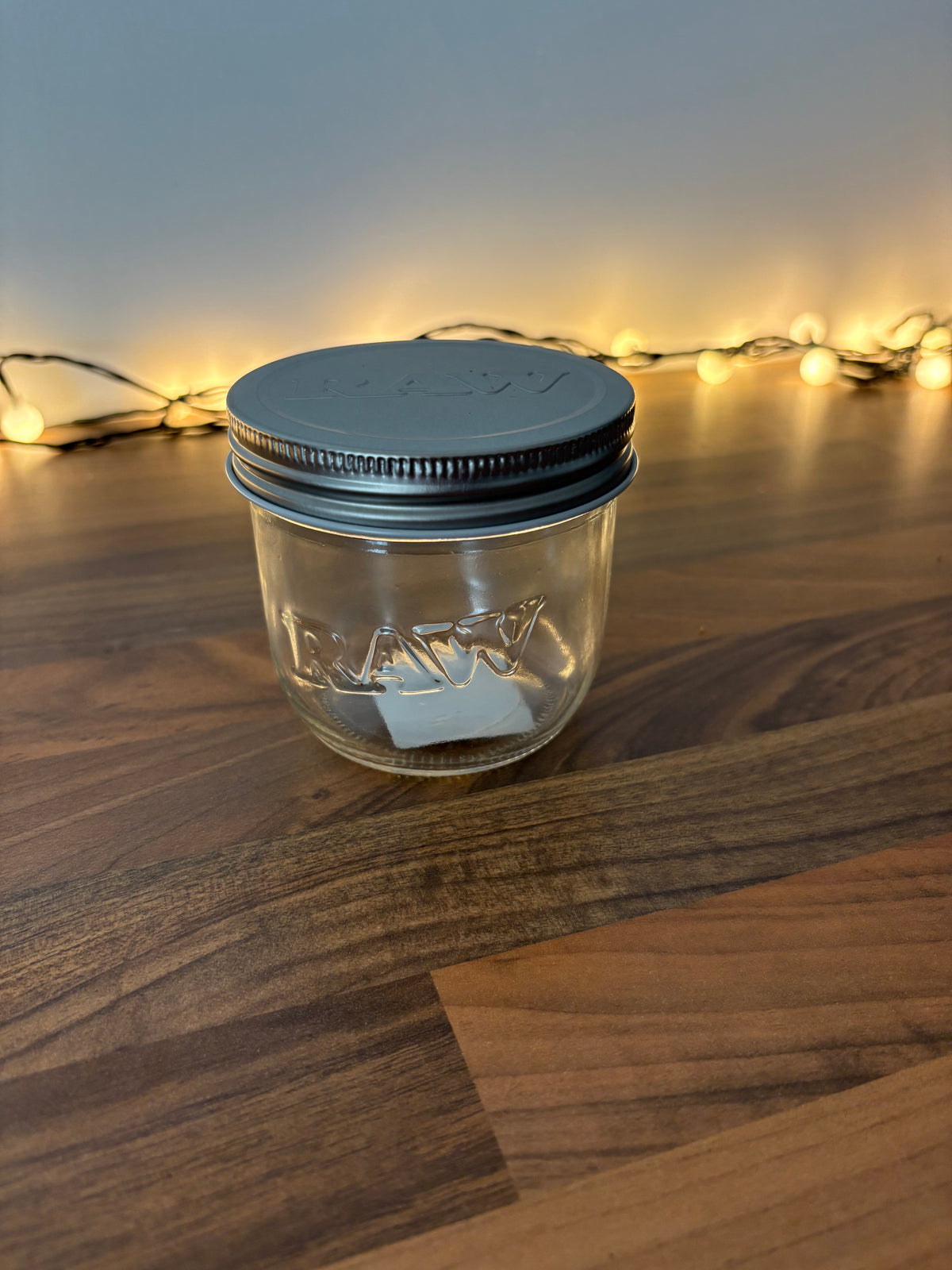 RAW mason jar with tin lid