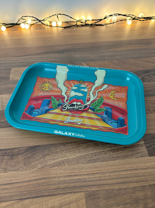 Galaxy collection blue rolling tray