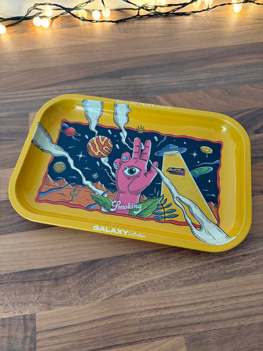 Galaxy collection yellow rolling tray