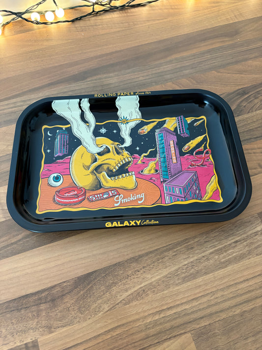 Galaxy collection skull rolling tray