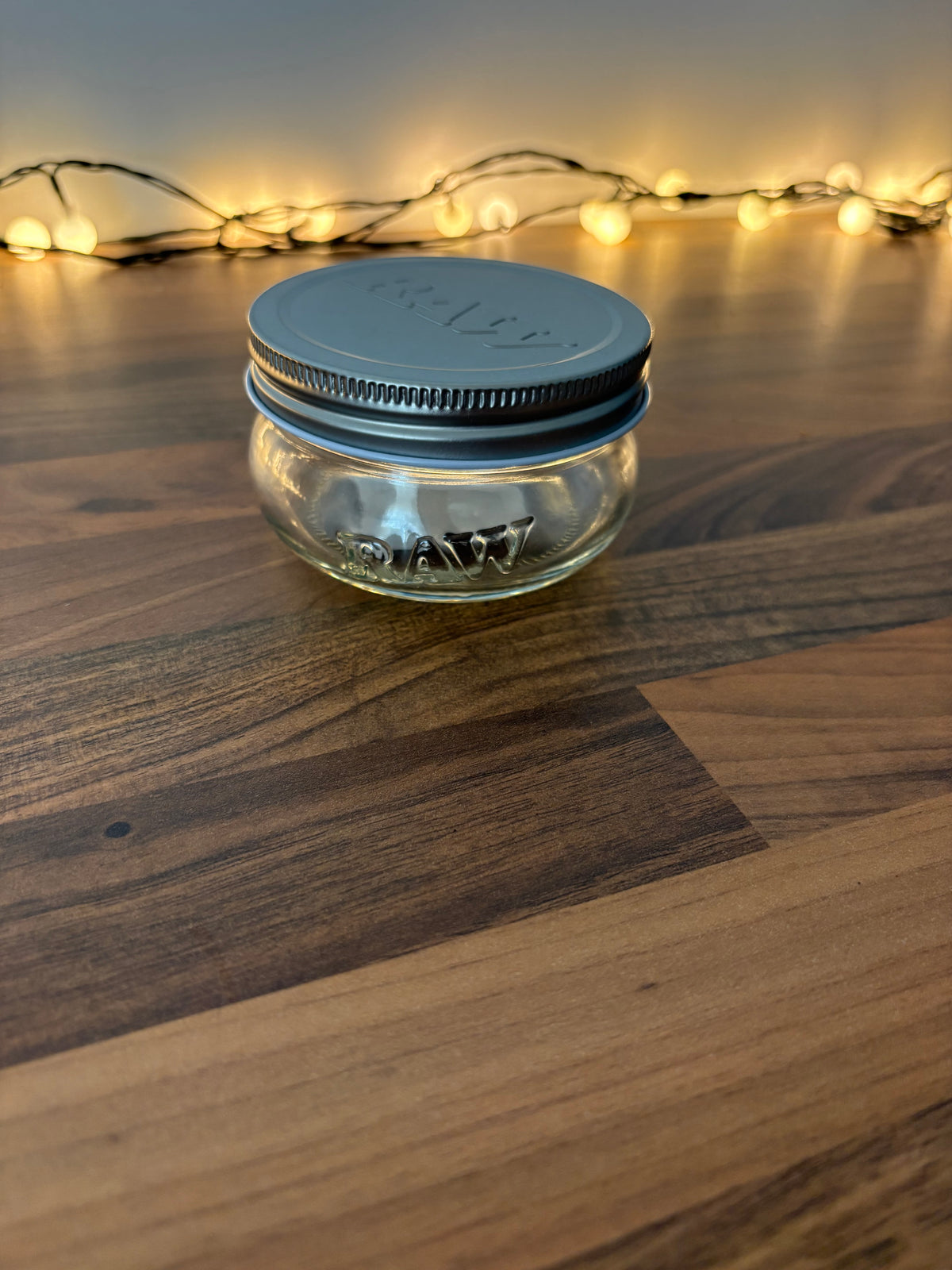 RAW mason jar with tin lid